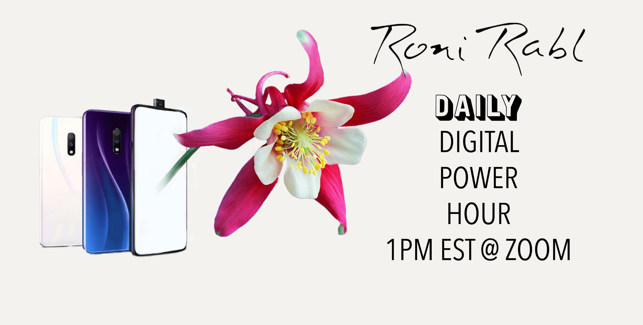 Meet us at the Roni Rabl Digital Power Hour - Now DAILY!